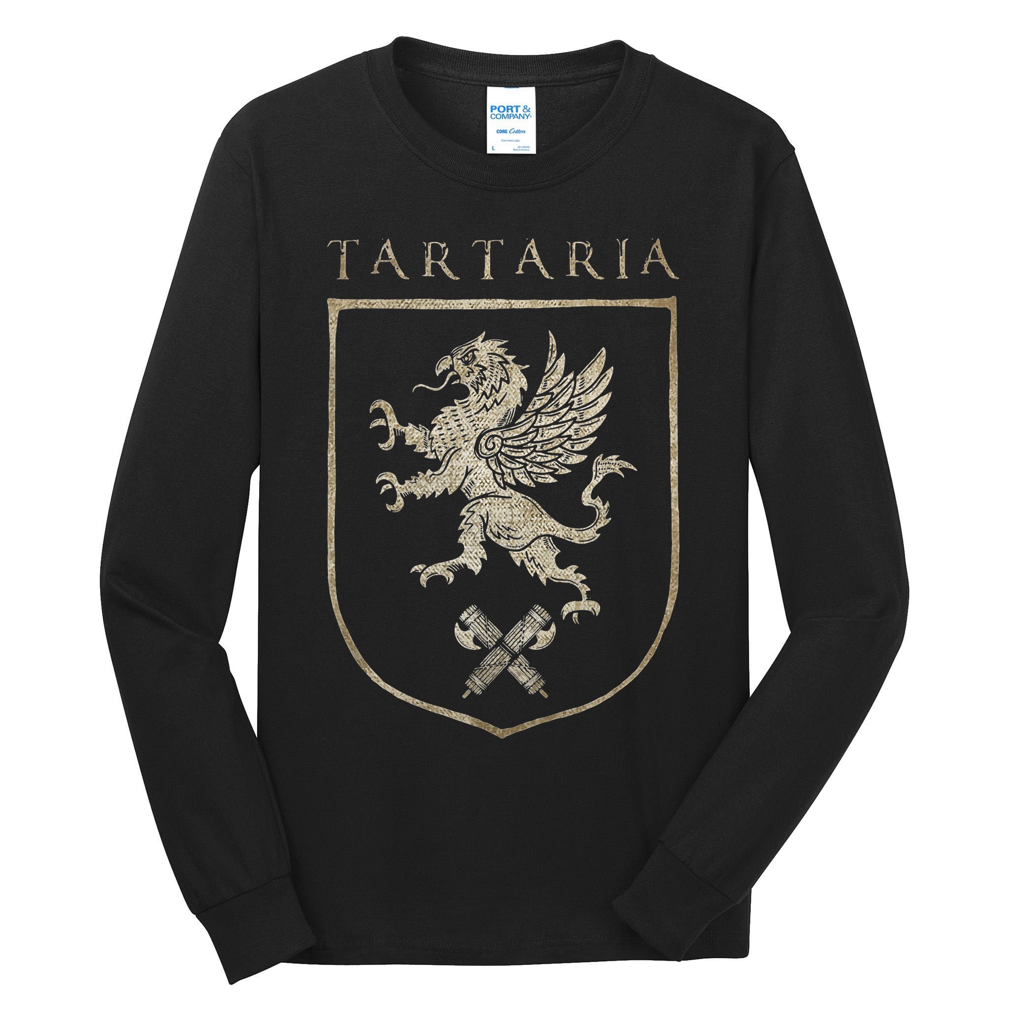 Tartaria Tartarian Empire Griffin, Tartary Family Crest Tall Long Sleeve T-Shirt