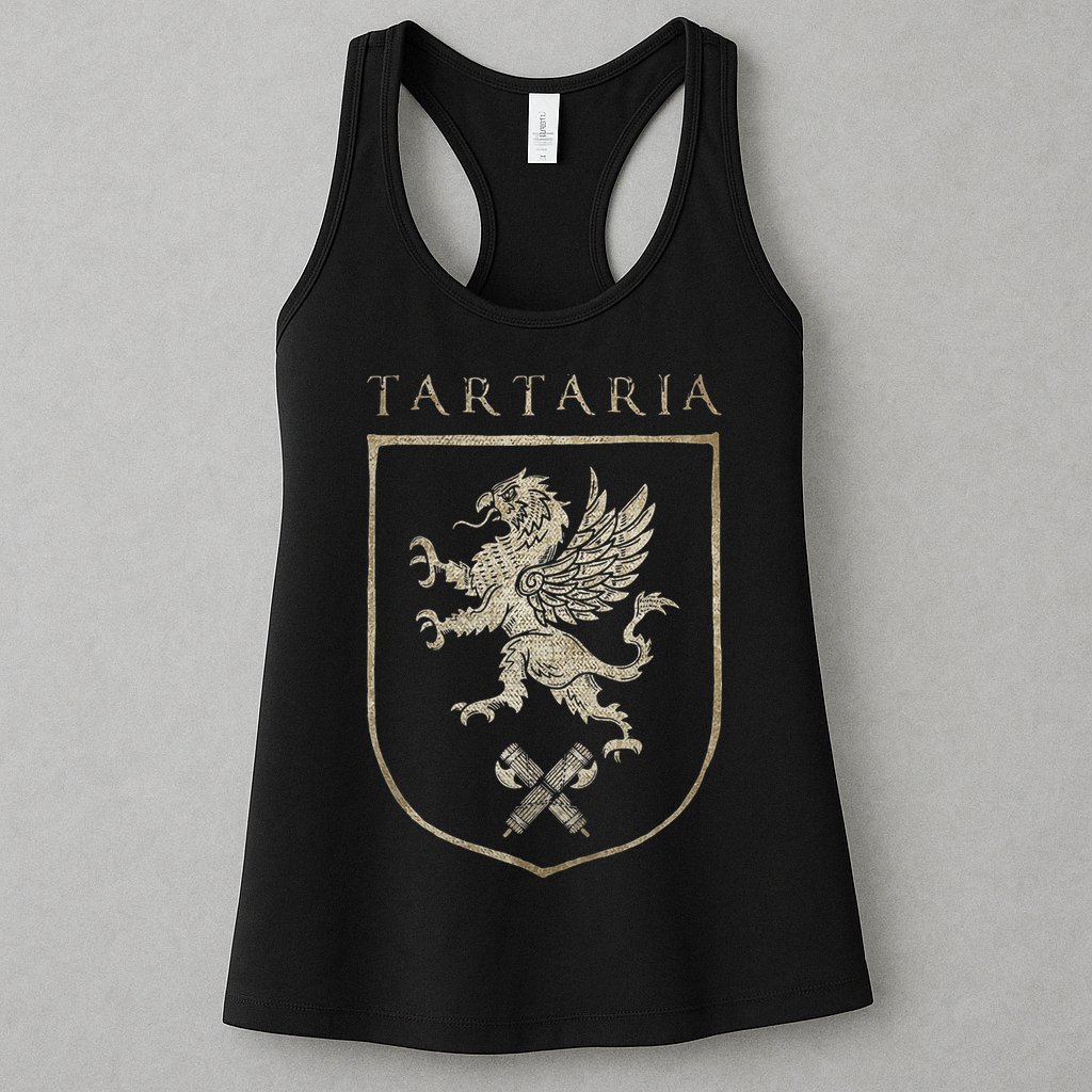 Tartaria Tartarian Empire Griffin, Tartary Family Crest Womens Tank Top