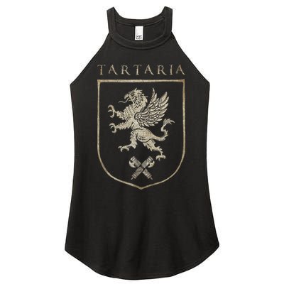 Tartaria Tartarian Empire Griffin, Tartary Family Crest Women's Perfect Tri Rocker Tank