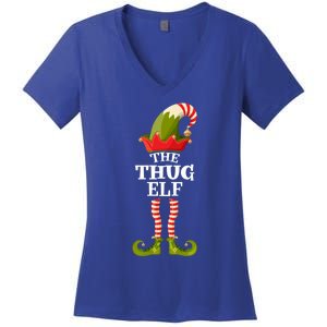 The Thug Elf Gift Funny Christmas Group Matching Family Gift Women's V-Neck T-Shirt