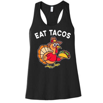 Thanksgiving Turkey Eat Tacos Mexican Women's Racerback Tank