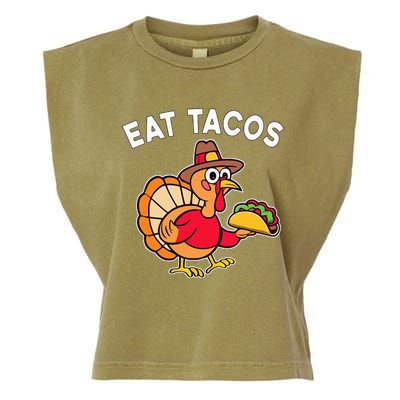 Thanksgiving Turkey Eat Tacos Mexican Garment-Dyed Women's Muscle Tee