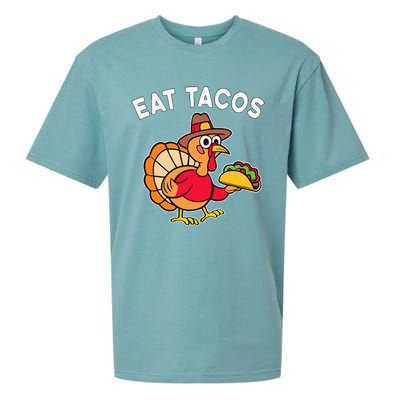 Thanksgiving Turkey Eat Tacos Mexican Sueded Cloud Jersey T-Shirt