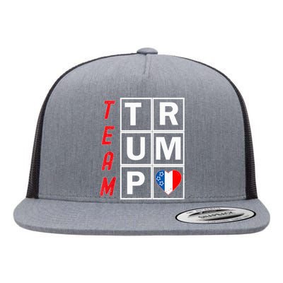 Team Trump Election Design Pro Republican Party Flat Bill Trucker Hat