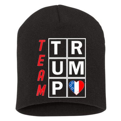 Team Trump Election Design Pro Republican Party Short Acrylic Beanie