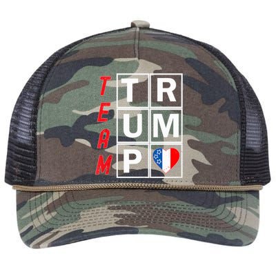 Team Trump Election Design Pro Republican Party Retro Rope Trucker Hat Cap