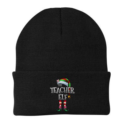 The Teacher Elf  Matching Family Funny Christmas Elf Beanie