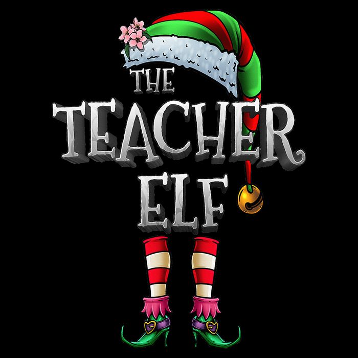 The Teacher Elf  Matching Family Funny Christmas Elf 16 in Basic Backpack