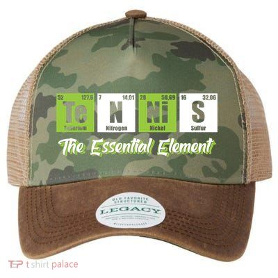Tennis The Essential Element Funny Love Tennis Legacy Tie Dye Trucker Hat