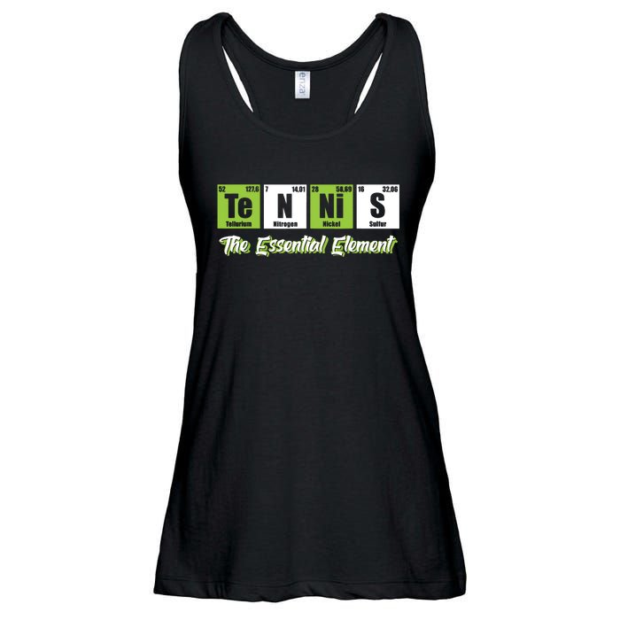 Tennis The Essential Element Funny Love Tennis Ladies Essential Flowy Tank