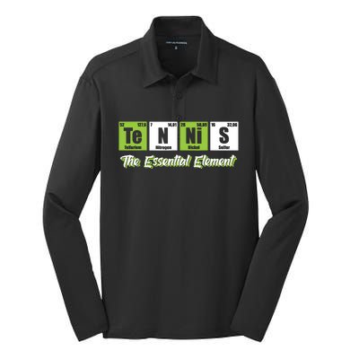 Tennis The Essential Element Funny Love Tennis Silk Touch Performance Long Sleeve Polo