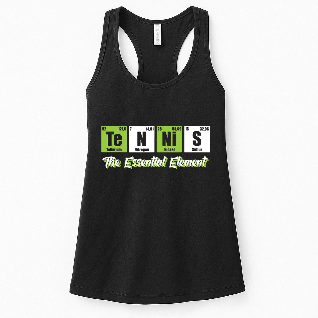 Tennis The Essential Element Funny Love Tennis Womens Tank Top