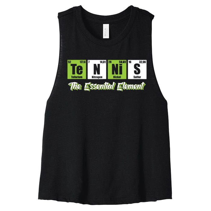 Tennis The Essential Element Funny Love Tennis Women's Racerback Cropped Tank