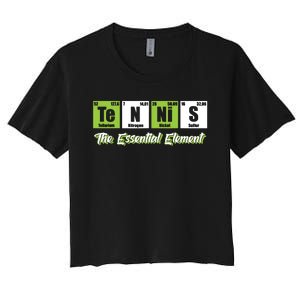 Tennis The Essential Element Funny Love Tennis Women's Crop Top Tee