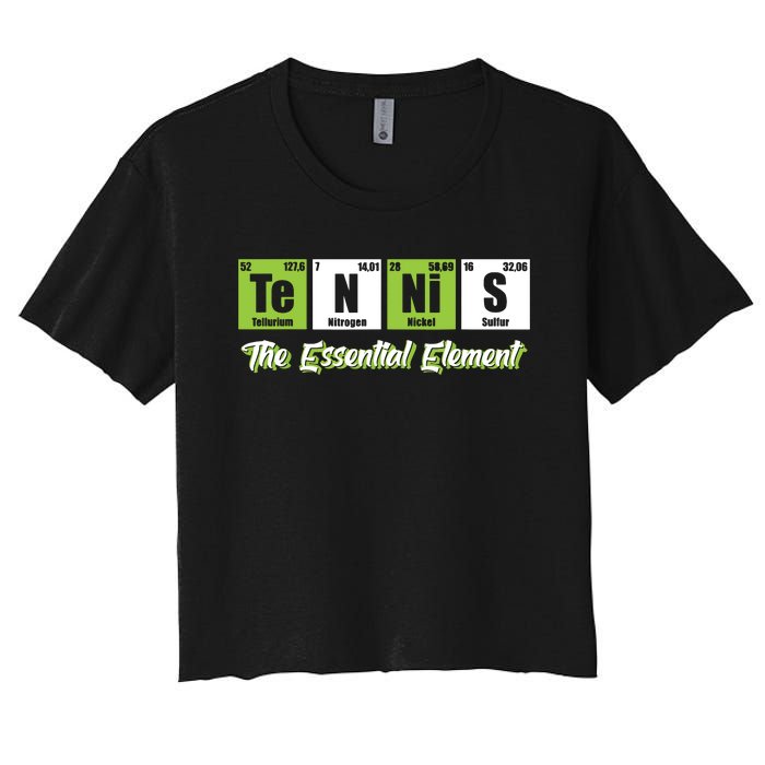 Tennis The Essential Element Funny Love Tennis Women's Crop Top Tee