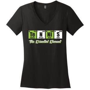 Tennis The Essential Element Funny Love Tennis Women's V-Neck T-Shirt