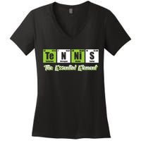 Tennis The Essential Element Funny Love Tennis Women's V-Neck T-Shirt