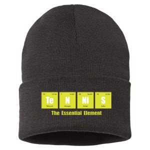 Tennis The Essential Element Tournament Sports Lover Sustainable Knit Beanie