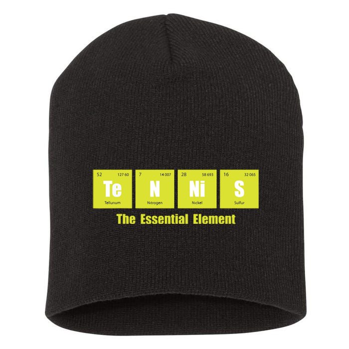 Tennis The Essential Element Tournament Sports Lover Short Acrylic Beanie