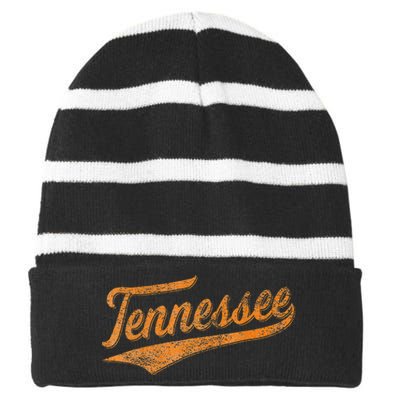 Tennessee Striped Beanie with Solid Band