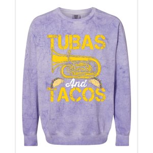 Tubas Tacos Expert Tuba Player Musician Music Playing Lover Colorblast Crewneck Sweatshirt