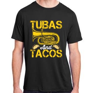 Tubas Tacos Expert Tuba Player Musician Music Playing Lover Adult ChromaSoft Performance T-Shirt