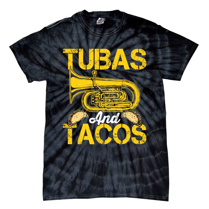 Tubas Tacos Expert Tuba Player Musician Music Playing Lover Tie-Dye T-Shirt