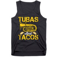 Tubas Tacos Expert Tuba Player Musician Music Playing Lover Tank Top