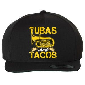 Tubas Tacos Expert Tuba Player Musician Music Playing Lover Wool Snapback Cap