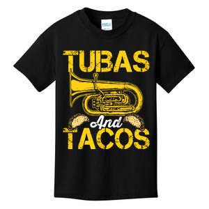 Tubas Tacos Expert Tuba Player Musician Music Playing Lover Kids T-Shirt