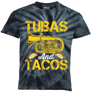 Tubas Tacos Expert Tuba Player Musician Music Playing Lover Kids Tie-Dye T-Shirt