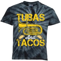 Tubas Tacos Expert Tuba Player Musician Music Playing Lover Kids Tie-Dye T-Shirt