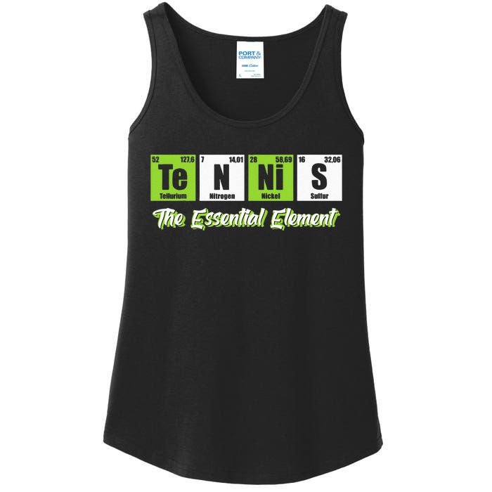 Tennis The Essential Element Funny Love Tennis Ladies Essential Tank