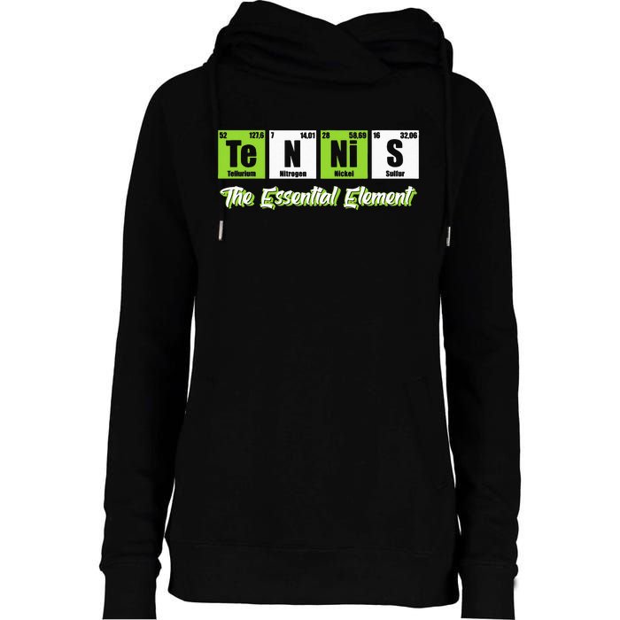 Tennis The Essential Element Funny Love Tennis Womens Funnel Neck Pullover Hood