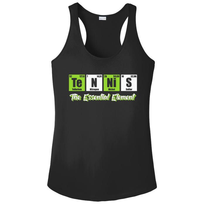 Tennis The Essential Element Funny Love Tennis Ladies PosiCharge Competitor Racerback Tank