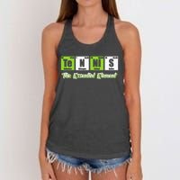 Tennis The Essential Element Funny Love Tennis Women's Knotted Racerback Tank