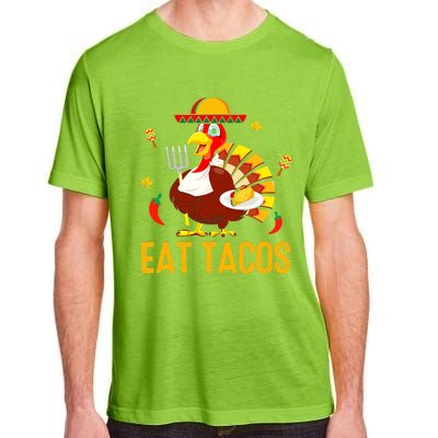 Thanksgiving Turkey Eat Tacos Funny Boys Turkey Adult ChromaSoft Performance T-Shirt