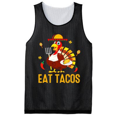 Thanksgiving Turkey Eat Tacos Funny Boys Turkey Mesh Reversible Basketball Jersey Tank