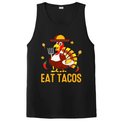 Thanksgiving Turkey Eat Tacos Funny Boys Turkey PosiCharge Competitor Tank