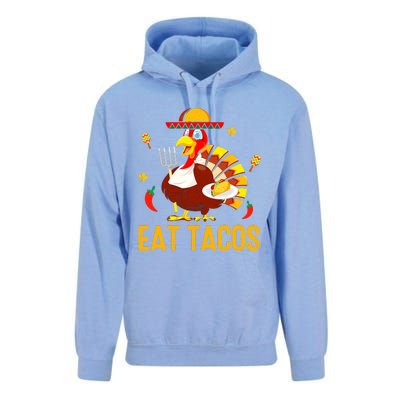 Thanksgiving Turkey Eat Tacos Funny Boys Turkey Unisex Surf Hoodie