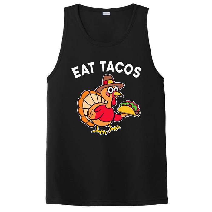 Thanksgiving Turkey Eat Tacos Mexican Thanksgiving Fun PosiCharge Competitor Tank