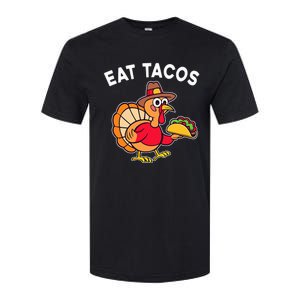 Thanksgiving Turkey Eat Tacos Mexican Thanksgiving Fun Softstyle CVC T-Shirt