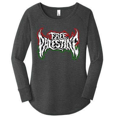 Til The End Free Palestine Women's Perfect Tri Tunic Long Sleeve Shirt