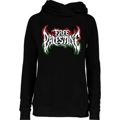 Til The End Free Palestine Womens Funnel Neck Pullover Hood