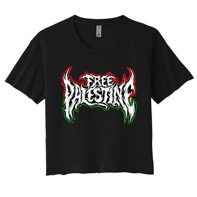 Til The End Free Palestine Women's Crop Top Tee