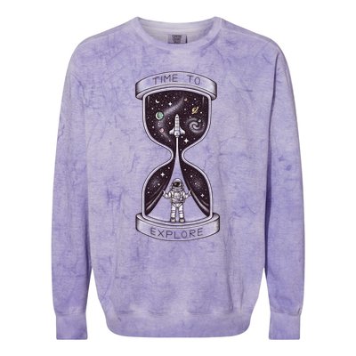 Time To Explore Colorblast Crewneck Sweatshirt