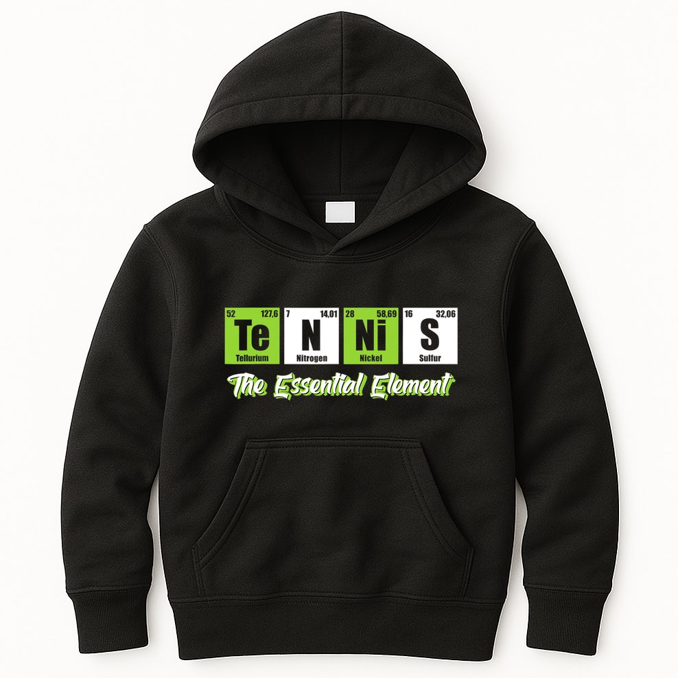 Tennis The Essential Element Funny Love Tennis Kids Hoodie