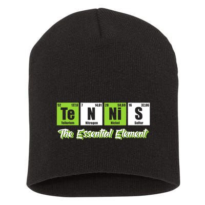 Tennis The Essential Element Funny Love Tennis Short Acrylic Beanie