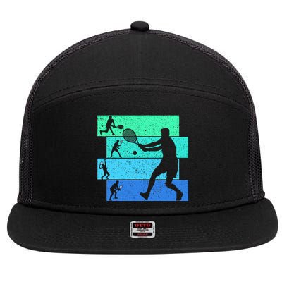 Tennis 7 Panel Mesh Trucker Snapback Hat