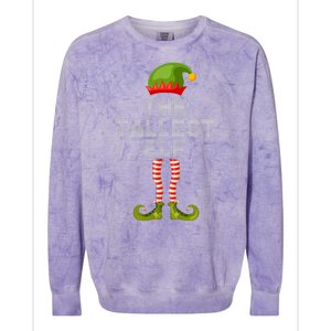 The Tallest Elf Funny Matching Christmas Colorblast Crewneck Sweatshirt